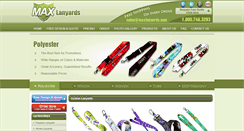 Desktop Screenshot of maxlanyards.com