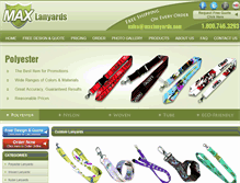 Tablet Screenshot of maxlanyards.com